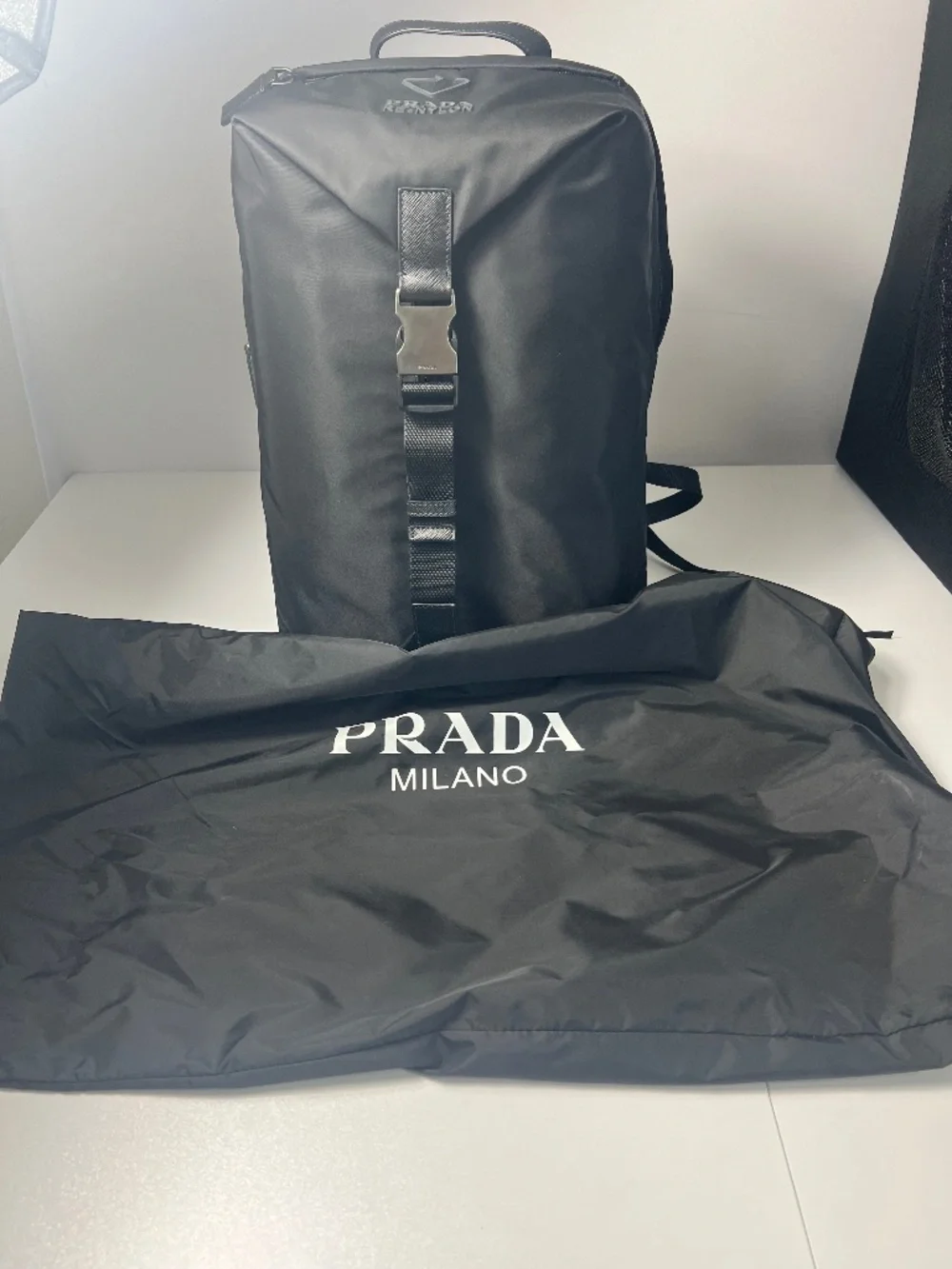 Prada Re Nylon Black Backpack